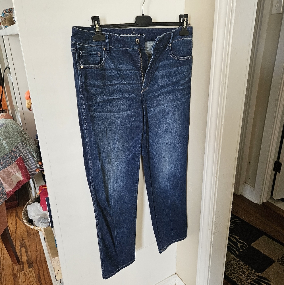 White HouseBlack Market Straight Crop Jeans